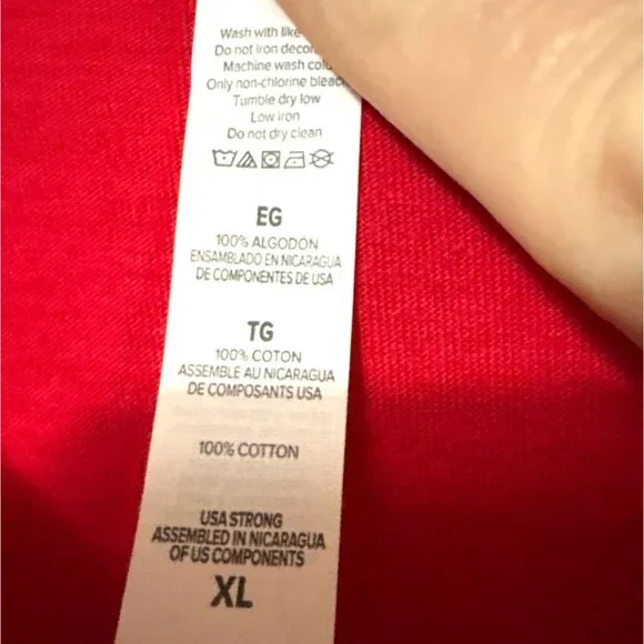 Prego Red Graphic T-Shirt XL Bella+Canvas 100% Cotton Tomato & Pasta Design - Picture 3 of 7